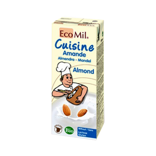 Ecomil bio növényi mandula tejszín 200 ml