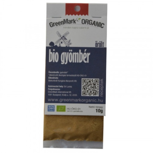 Greenmark bio gyömbér orölt 10 g