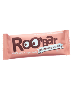 Roobar 100% raw bio gyümölcsszelet fehér eper-vanília 30 g