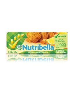 Nutribella keksz fruktózzal citrom-kurkuma 105 g