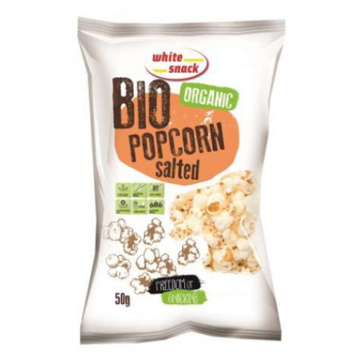 White Snack bio popcorn sós 50 g