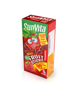 Sunvita mini fruit sticks eper 5 db 50 g