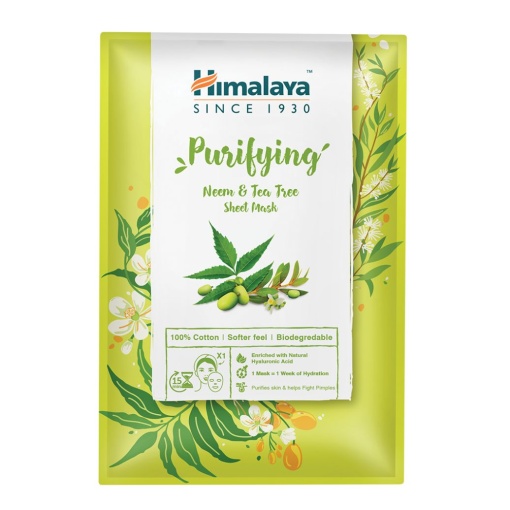 Himalaya textilmaszk arctisztító nim növénnyel és teafával 30 ml