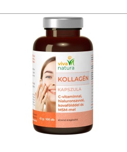 Viva natura kollagén étrend-kiegészítő kapszula hialuronsavval, c-vitaminnal, kovafölddel és msm-mel 100 db