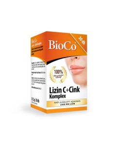 Bioco lizin c+cink komplex tabletta 30 db