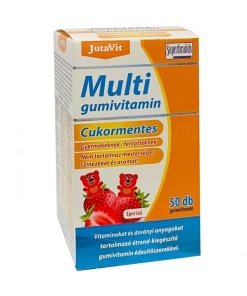 Jutavit multivitamin gumivitamin cukormentes eper ízű 50 dbcvitamin