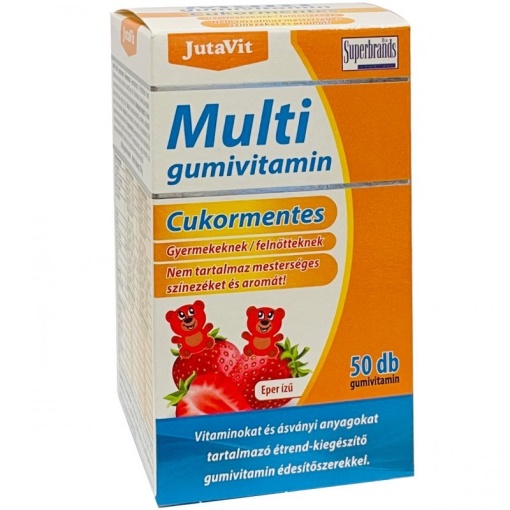 Jutavit multivitamin gumivitamin cukormentes eper ízű 50 dbcvitamin