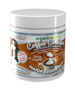 Organic Force NATÚR Coffee Collagen – Kávékollagén, Kollagén por kávéba vagy egyéb italba vitaminokkal 315 g