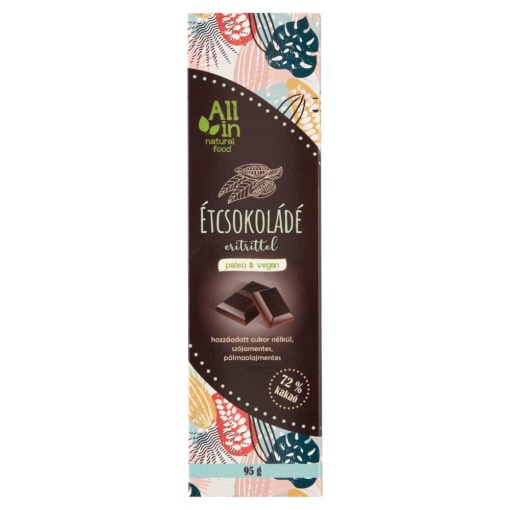 All in étcsokoládé eritrittel 95 g