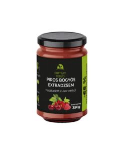 Premium Natura csökkentett energia tartalmú extra dzsem édesítőszerekkel vegyes piros ribizli-meggy-málna 350 g
